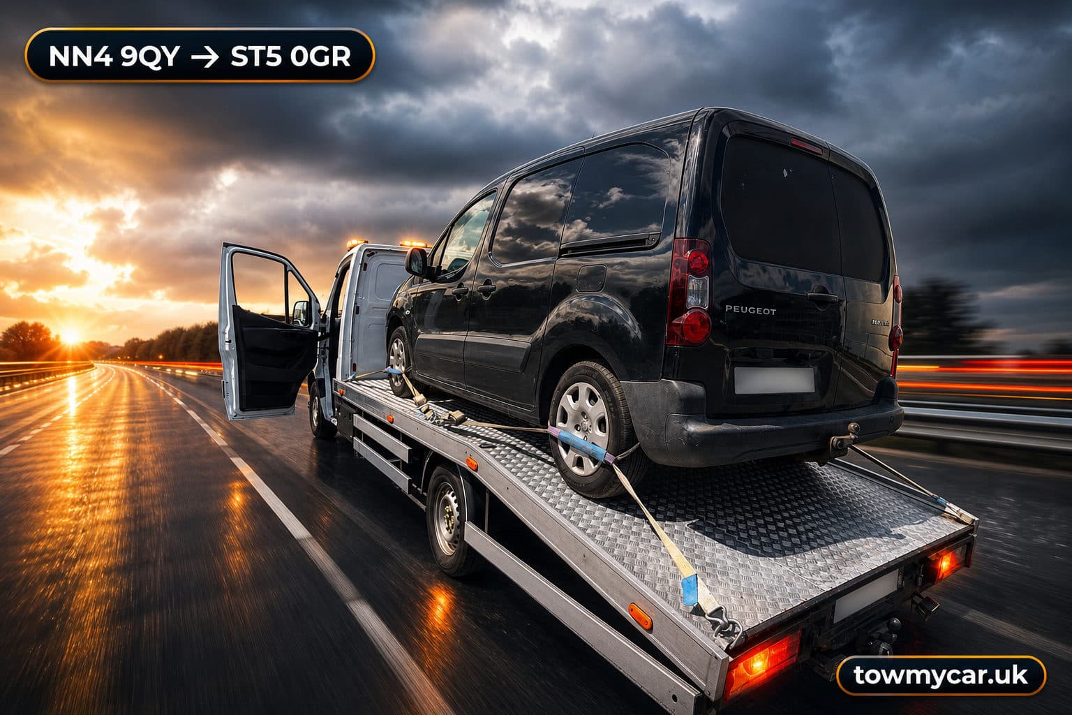 TOW in Hunsbury Meadows → Newcastle-under-Lyme, unparished area — TowMyCar UK roadside recovery