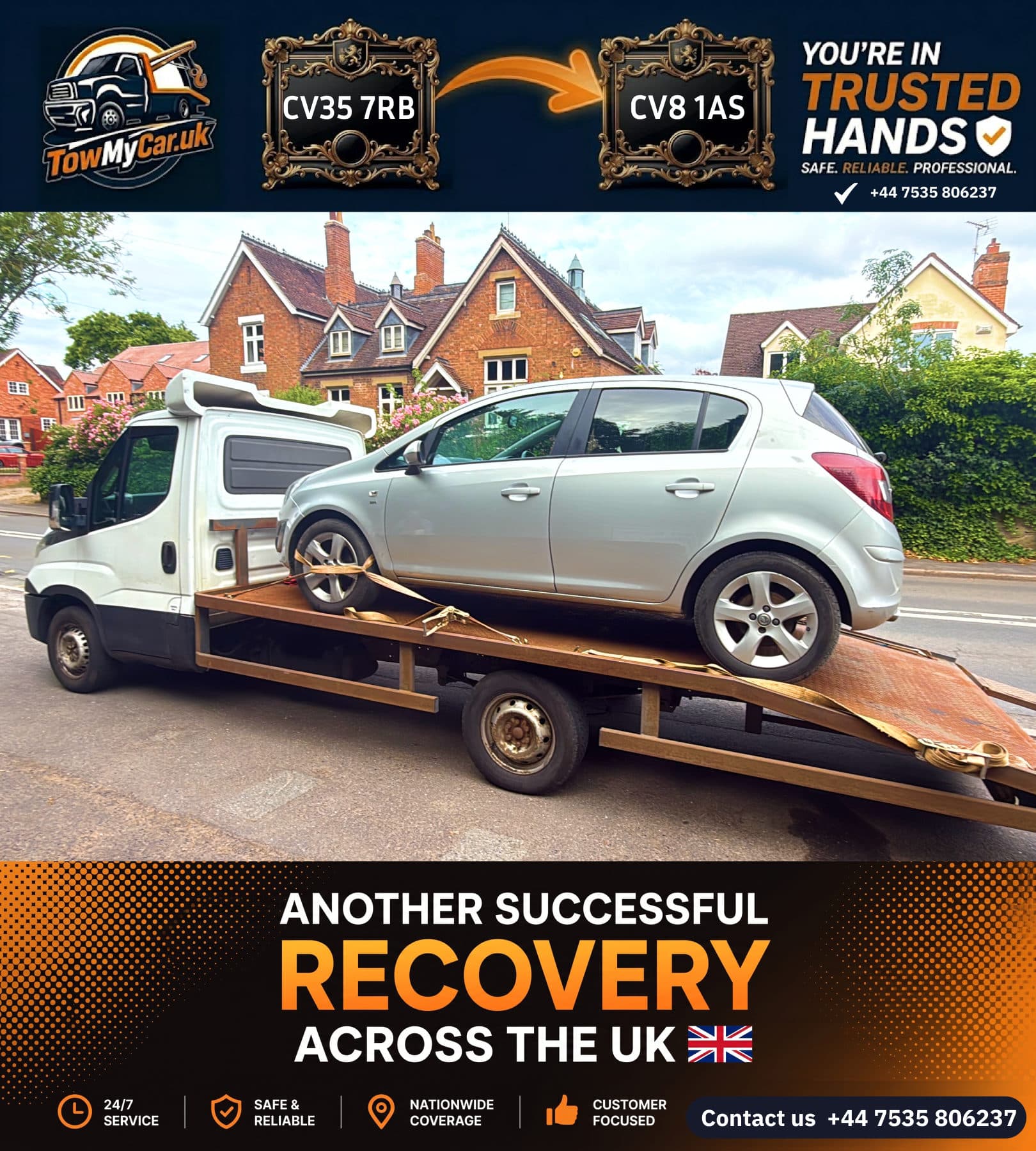 TOW in Leek Wootton and Guy's Cliffe → Kenilworth — TowMyCar UK roadside recovery